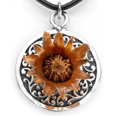 Rose of Bethlehem Round Silver Necklace